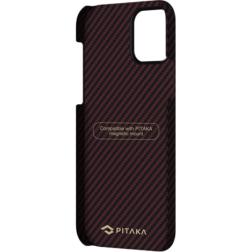 Чехол Pitaka MagEZ Case для iPhone 12 Pro Max 6.7", черно-красный, кевлар (арамид)