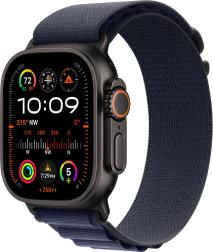 Apple Watch Ultra 2 (2024) 49mm Black Titanium Case with Navy Alpine Loop Large