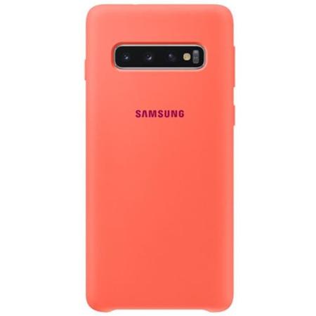 Чехол Samsung Silicone Cover для Galaxy S10 черный розовый